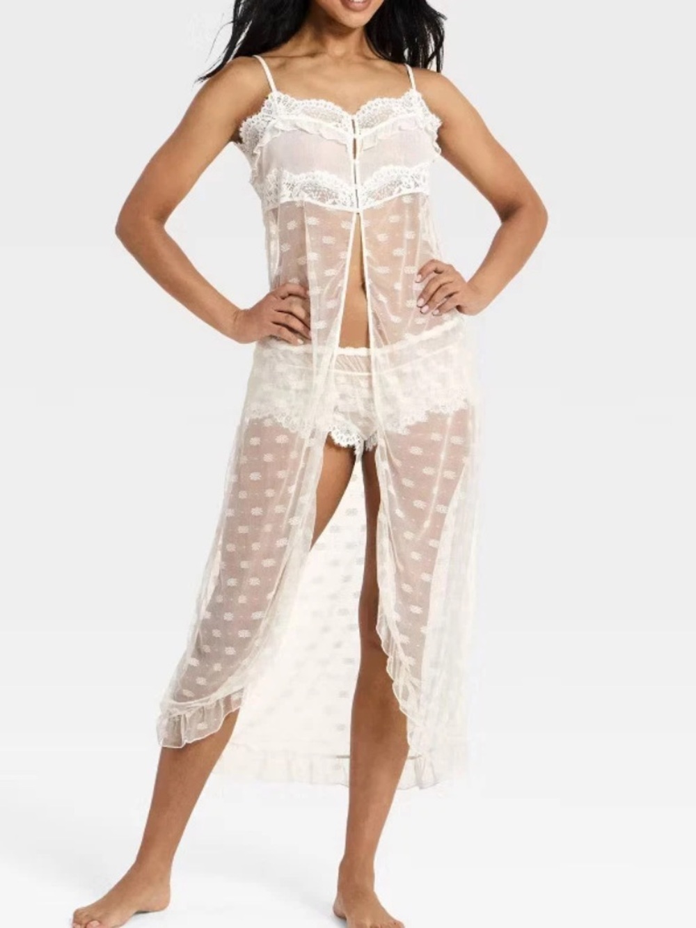 Auden Women's Heirloom Lace Duster‎ Babydoll Top
